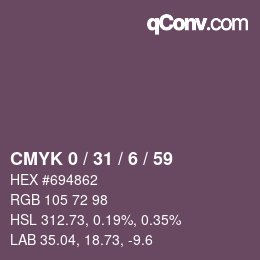 Color code: CMYK 0 / 31 / 6 / 59 | qconv.com