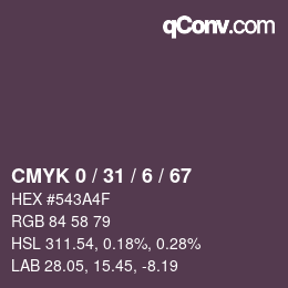 Color code: CMYK 0 / 31 / 6 / 67 | qconv.com