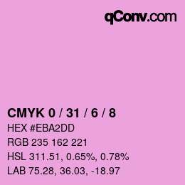 カラーコード: CMYK 0 / 31 / 6 / 8 | qconv.com