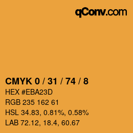 Color code: CMYK 0 / 31 / 74 / 8 | qconv.com