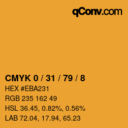 Color code: CMYK 0 / 31 / 79 / 8 | qconv.com