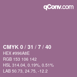 Color code: CMYK 0 / 31 / 7 / 40 | qconv.com