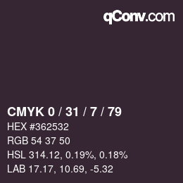 Color code: CMYK 0 / 31 / 7 / 79 | qconv.com