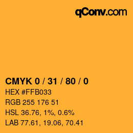 Color code: CMYK 0 / 31 / 80 / 0 | qconv.com