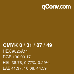 Color code: CMYK 0 / 31 / 87 / 49 | qconv.com