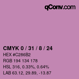 Color code: CMYK 0 / 31 / 8 / 24 | qconv.com