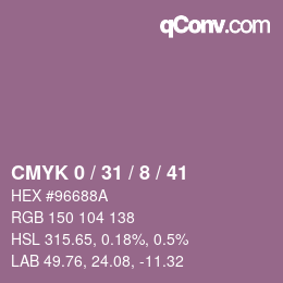 Color code: CMYK 0 / 31 / 8 / 41 | qconv.com
