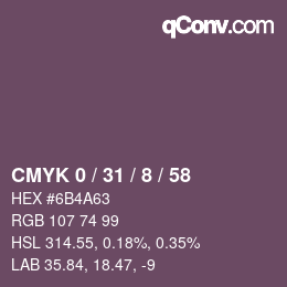 颜色代码: CMYK 0 / 31 / 8 / 58 | qconv.com