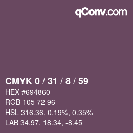 Color code: CMYK 0 / 31 / 8 / 59 | qconv.com