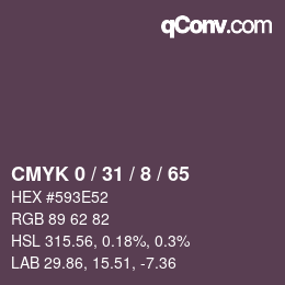 Color code: CMYK 0 / 31 / 8 / 65 | qconv.com