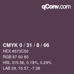 颜色代码: CMYK 0 / 31 / 8 / 66 | qconv.com