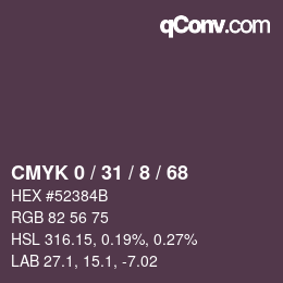 Color code: CMYK 0 / 31 / 8 / 68 | qconv.com