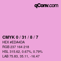 Color code: CMYK 0 / 31 / 8 / 7 | qconv.com