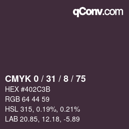 Color code: CMYK 0 / 31 / 8 / 75 | qconv.com