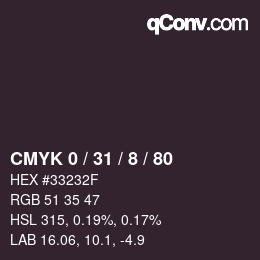 Color code: CMYK 0 / 31 / 8 / 80 | qconv.com