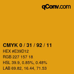 Color code: CMYK 0 / 31 / 92 / 11 | qconv.com