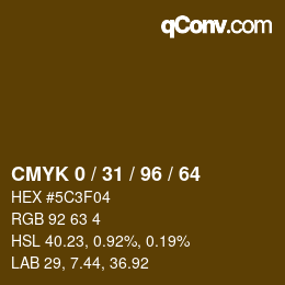 颜色代码: CMYK 0 / 31 / 96 / 64 | qconv.com