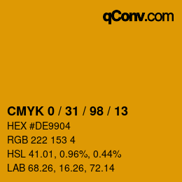 Color code: CMYK 0 / 31 / 98 / 13 | qconv.com