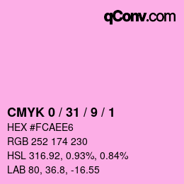 Color code: CMYK 0 / 31 / 9 / 1 | qconv.com