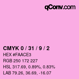 Color code: CMYK 0 / 31 / 9 / 2 | qconv.com