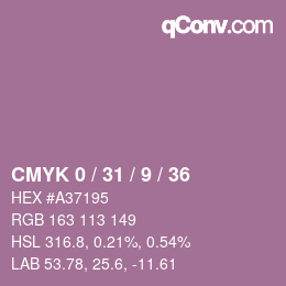 Color code: CMYK 0 / 31 / 9 / 36 | qconv.com