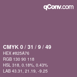 Color code: CMYK 0 / 31 / 9 / 49 | qconv.com
