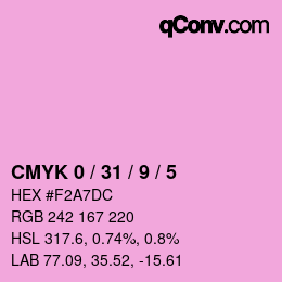 Farbcode: CMYK 0 / 31 / 9 / 5 | qconv.com