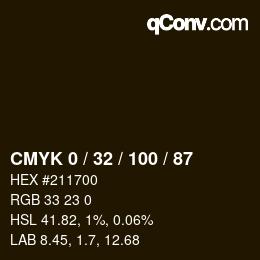 Color code: CMYK 0 / 32 / 100 / 87 | qconv.com