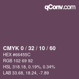 カラーコード: CMYK 0 / 32 / 10 / 60 | qconv.com
