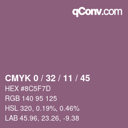 Color code: CMYK 0 / 32 / 11 / 45 | qconv.com