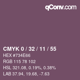 颜色代码: CMYK 0 / 32 / 11 / 55 | qconv.com