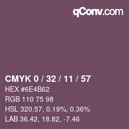 Color code: CMYK 0 / 32 / 11 / 57 | qconv.com
