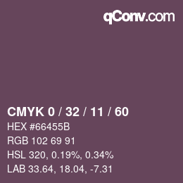 カラーコード: CMYK 0 / 32 / 11 / 60 | qconv.com