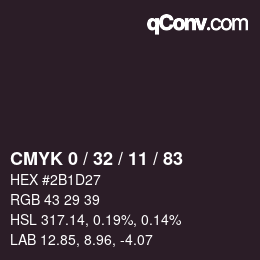 Color code: CMYK 0 / 32 / 11 / 83 | qconv.com