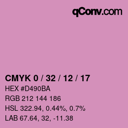 Color code: CMYK 0 / 32 / 12 / 17 | qconv.com