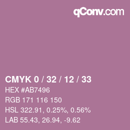 Color code: CMYK 0 / 32 / 12 / 33 | qconv.com