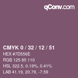 Color code: CMYK 0 / 32 / 12 / 51 | qconv.com