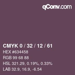 Color code: CMYK 0 / 32 / 12 / 61 | qconv.com