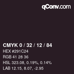 Color code: CMYK 0 / 32 / 12 / 84 | qconv.com