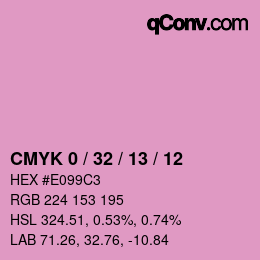 カラーコード: CMYK 0 / 32 / 13 / 12 | qconv.com