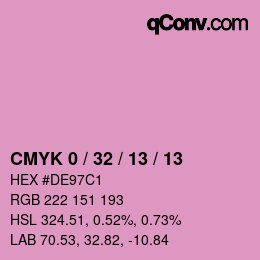 颜色代码: CMYK 0 / 32 / 13 / 13 | qconv.com