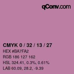 Color code: CMYK 0 / 32 / 13 / 27 | qconv.com