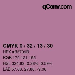 颜色代码: CMYK 0 / 32 / 13 / 30 | qconv.com