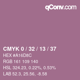 カラーコード: CMYK 0 / 32 / 13 / 37 | qconv.com