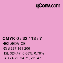 カラーコード: CMYK 0 / 32 / 13 / 7 | qconv.com