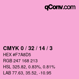 颜色代码: CMYK 0 / 32 / 14 / 3 | qconv.com