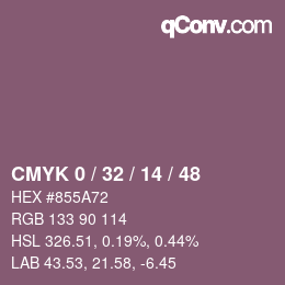 Color code: CMYK 0 / 32 / 14 / 48 | qconv.com