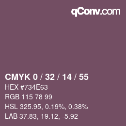 Color code: CMYK 0 / 32 / 14 / 55 | qconv.com