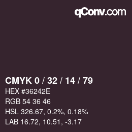 カラーコード: CMYK 0 / 32 / 14 / 79 | qconv.com