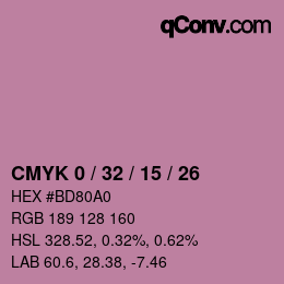 Color code: CMYK 0 / 32 / 15 / 26 | qconv.com